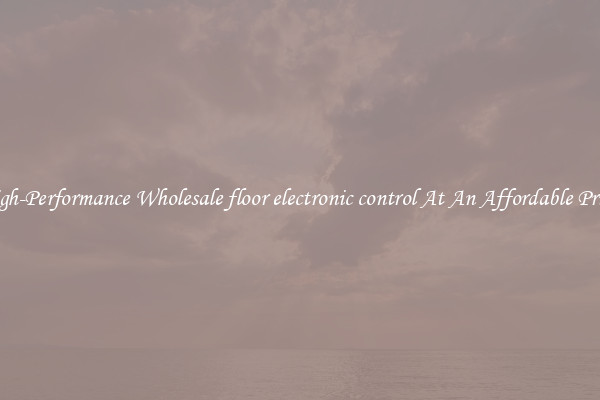 High-Performance Wholesale floor electronic control At An Affordable Price 