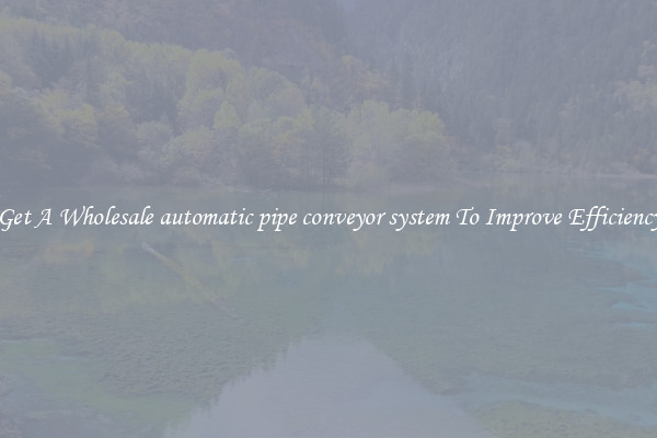 Get A Wholesale automatic pipe conveyor system To Improve Efficiency