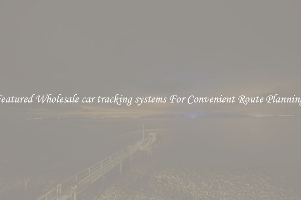 Featured Wholesale car tracking systems For Convenient Route Planning 