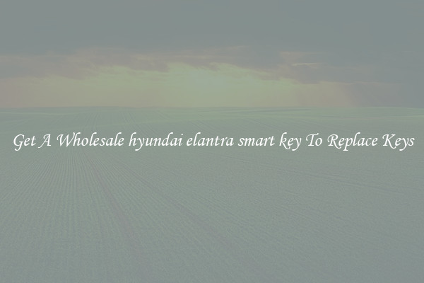 Get A Wholesale hyundai elantra smart key To Replace Keys