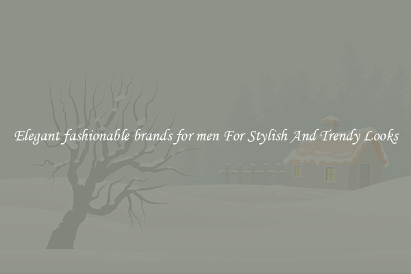 Elegant fashionable brands for men For Stylish And Trendy Looks