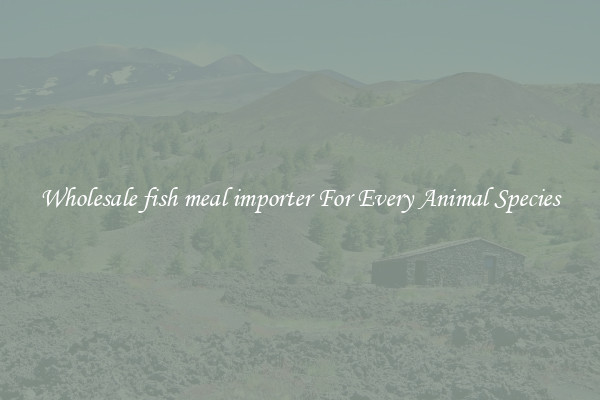 Wholesale fish meal importer For Every Animal Species