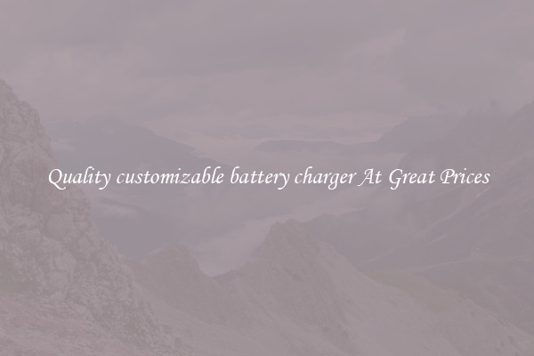 Quality customizable battery charger At Great Prices