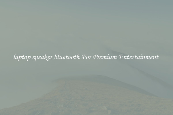 laptop speaker bluetooth For Premium Entertainment 