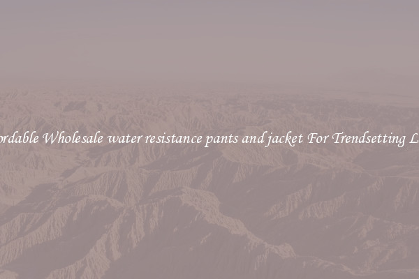 Affordable Wholesale water resistance pants and jacket For Trendsetting Looks
