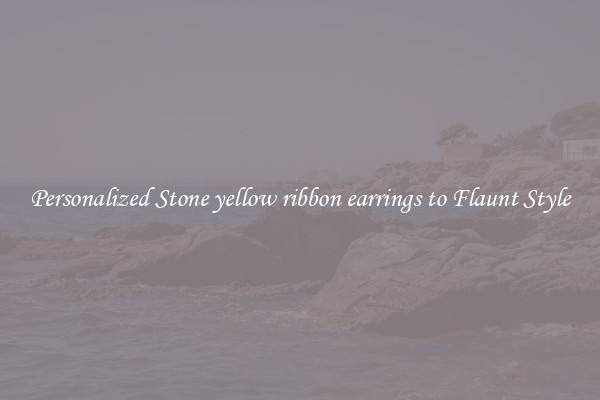 Personalized Stone yellow ribbon earrings to Flaunt Style