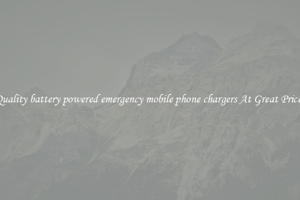 Quality battery powered emergency mobile phone chargers At Great Prices