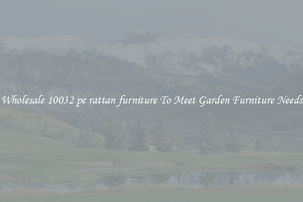 Wholesale 10032 pe rattan furniture To Meet Garden Furniture Needs